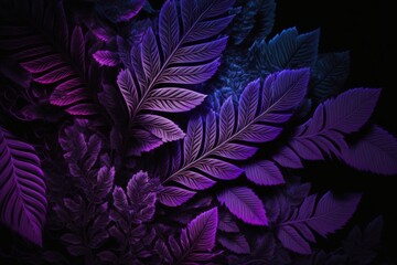 Foliage nature background leaves texture, colorful plants  macro shot leaf, close shot, generative ai