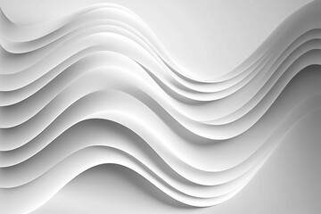 Abstract white wave background. White graphic line wallpaper Created with Generative AI technology.