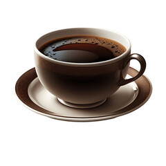 Wall Mural - cup of coffee on a transparent background, png