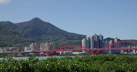 Sticker - Guandu Bridge in Tamsui District of Taiwan