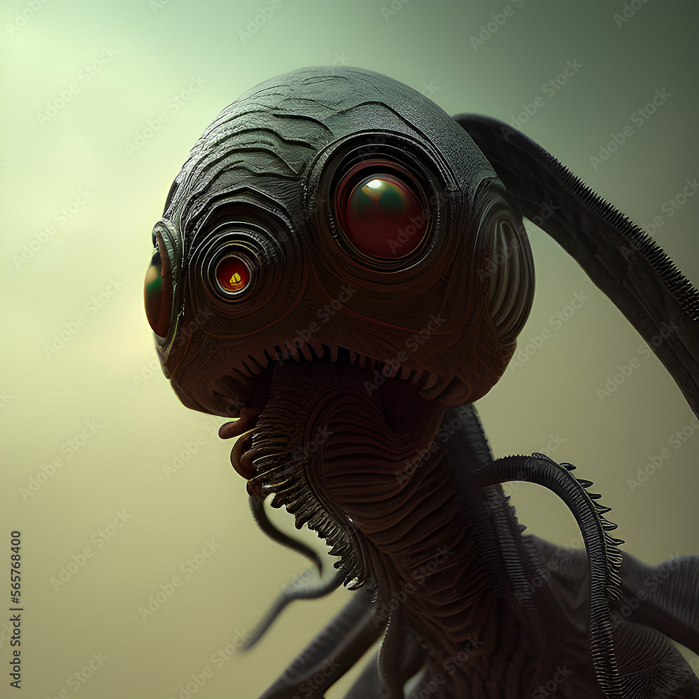 Exotic Alien Visitor from a Distant Planet, beast, animal created with ...