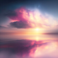 Wall Mural - Generative AI: Beautiful sky and clouds in soft pastel color. Soft cloud in the sky background