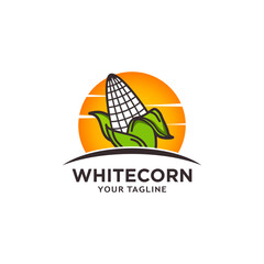 Wall Mural - Agriculture Logo Template Design. Corn icon, Sign or Symbol. farm. Vector flat design