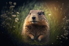 Marmot In The Forest, Special Groundhog Day