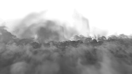 Wall Mural - Realistic smoke clouds fog perfect for compositing into your shots. transparent, 4k, png alpha.