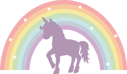 Wall Mural - Vector Rainbow Unicorn