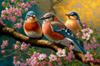 Cute little spring birds (AI Generated)