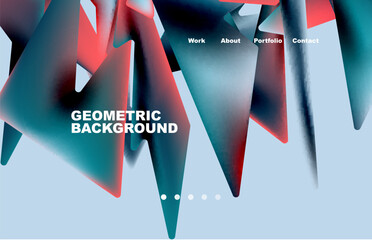 Wall Mural - Broken pieces abstract background. Trendy background for your landing page design, concept of web page design for website and mobile website