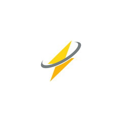 Sticker - Lightning bolt logo. Flash Power Battery Logo icon isolated on white background