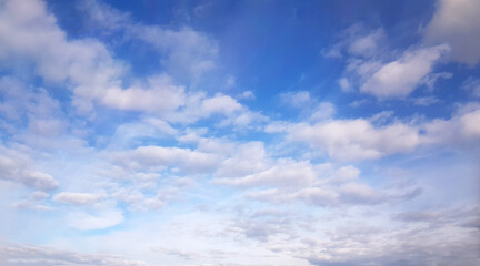 Wall Mural - panoramic sky with fluffy cloud.