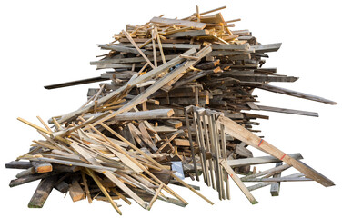 Poster - Isolated PNG cutout of trash on a transparent background, ideal for photobashing, matte-painting, concept art
