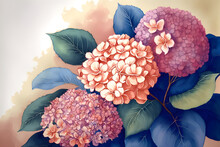 Colorful Floral Background. Creative Roses Pattern Wallpaper. Pattern Design, Vintage Handmade Art
