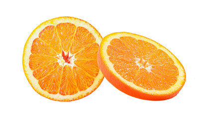 Wall Mural - orange fruit isolated on transparent png.