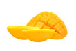 Sliced mango on transparent png