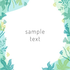  海草と海の生き物のフレーム