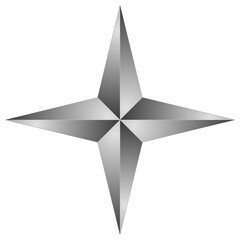 Wall Mural - PNG 3d star on a white background