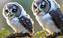 Great Horned Baby Owls