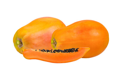 Wall Mural - Papaya iasolated on transparent png