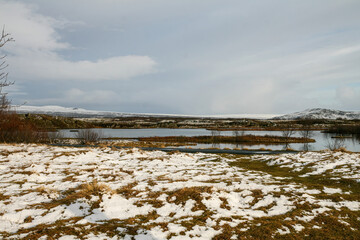 Wall Mural - Thingvellir Golden Area Scenery