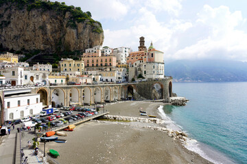 Wall Mural - Beautiful view of Atrani village on Amalfi Coast, Italy