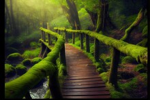 Green Moss And Wooden Bridge At Angka Nature Trai _3.jpg