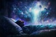 Lucid dreaming astral projection illustration generative ai