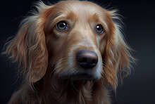 Portrait Of Nova Scotia Duck Tolling Retriever With Sad Eyes Created With AI