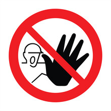 No Access For People Who Don't Include A Prohibition Sign. No Entry Red, Black And White Sign, Vector Illustration