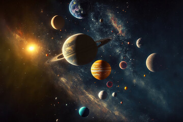 planet in space.generative ai