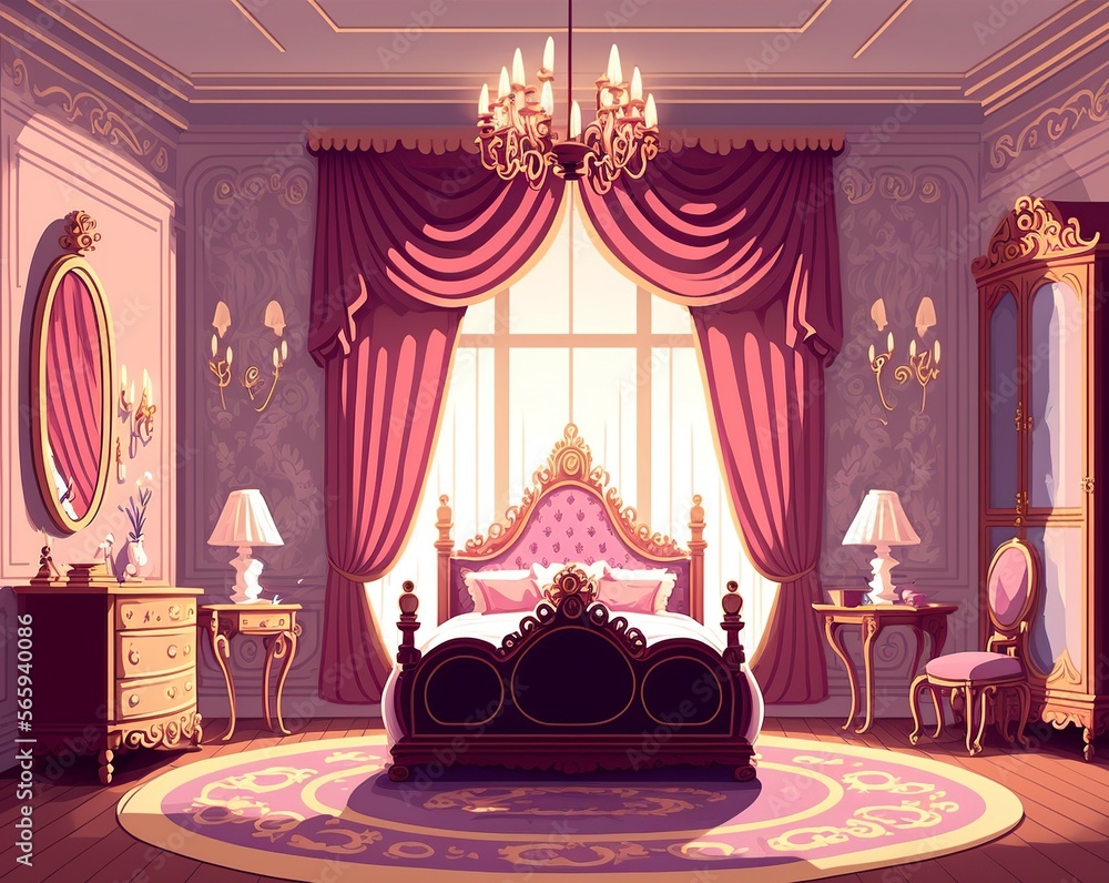 Cartoon Palace Bedroom