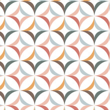 Seamless Pattern.Geometric Floral Aesthetic Style.
