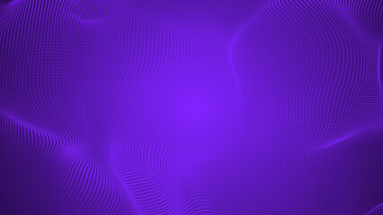 Abstract dot purple color wave pattern gradient texture technology background.