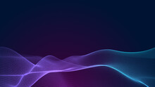 Abstract Dot Blue Purple Wave Gradient Texture Technology Background.