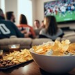 sports party with snacks - created with generative AI