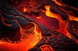 Close-up magma and orange lava