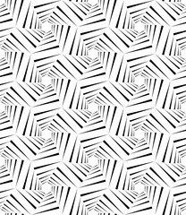 Wall Mural - Vector seamless texture. Modern geometric background. Grid with hexagons.