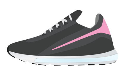 Poster - Grey air sneaker. vector illustration