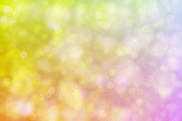 Wall Mural - yellowish green and violet abstract defocused background, circle shape bokeh pattern