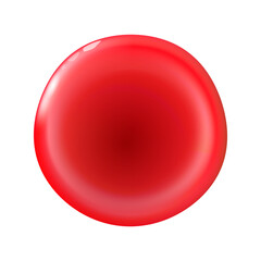 Wall Mural - Red shiny circle button for holiday and for internet or your business presentation. Isolated. Png