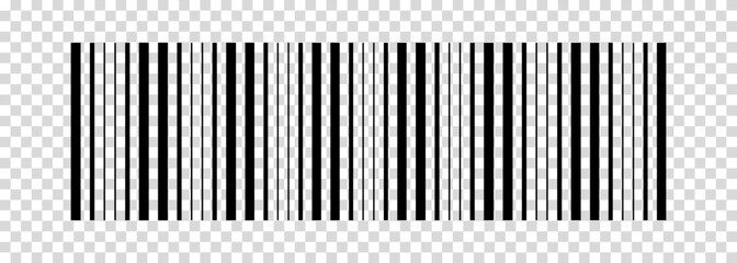 Realistic barcode. Barcode icon. Vector illustration isolated on transparent background