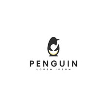 Penguin Black White Logo Design Inspiration