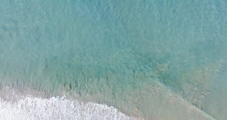 Wall Mural - Top-view Water texture background Aerial view shot on drone camera