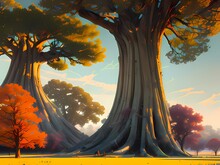 El Majestuoso árbol Gigante De La Vida: Una Belleza Natural En Paisajes Arbolados, IA Generativa