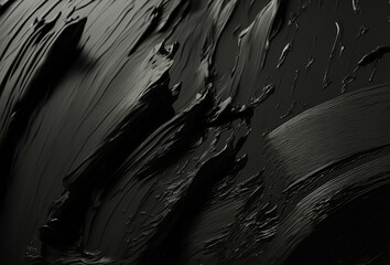 stylish strokes of black paint as background, closeup view. digital art