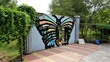 Vandalur,Tamilnadu,India-October 04 2022: Entrance of Beautiful butterfly park of Arignar Anna Zoological Park, AAZP