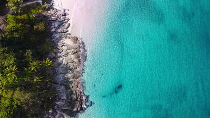 Wall Mural - Aerial view tropical beach sea Phuket Thailand on January 2021