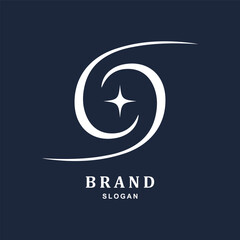 Wall Mural - Luxury letter O with star logo design for your brand or business