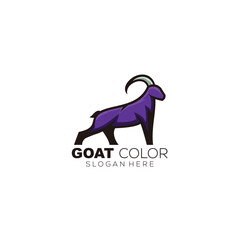 Wall Mural - goat mascot logo template design colorful