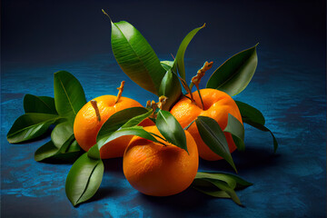 Wall Mural - Fresh Tangerines mandarin