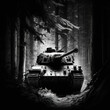 tank in the night- Created with Generative AI Technology
